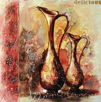 Textured Utensils oil painting
